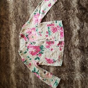 Dolce & Gabbana floral dress jacket sz 44 flawed